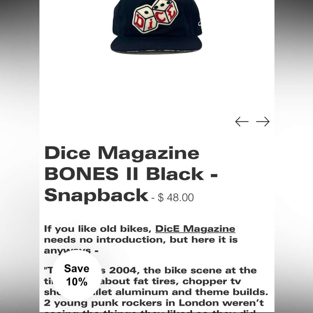 DiCe Mazagine X Ampal Creative Bones II Snapback NWOT!! - Picture 5 of 6